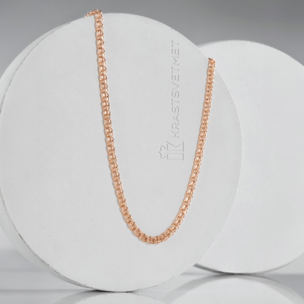 Цепь из красного золота 585, плетение «Царь»